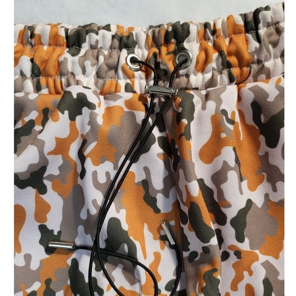 Camo Print‎ Shorts Elastic Waist Casual Activewear Loungewear Size M - Picture 4 of 9